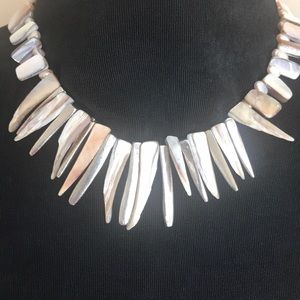 Shimmering Iridescent Necklace natural stones